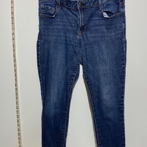Old Navy Rockstar Women's Mid-Rise Tapered Denim Jeans Blue Size 12